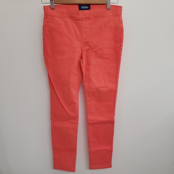 Old Navy Skinny Jeans in Coral Girls Sz 14 - Picture 1 of 4